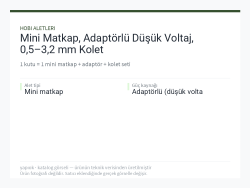 Mini Matkap, Adaptörlü Düşük Voltaj, 0,5–3,2 mm Kolet