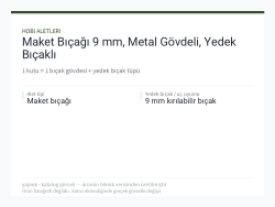Maket Bıçağı 9 mm, Metal Gövdeli, Yedek Bıçaklı