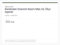 Kendinden Onarımlı Kesim Matı A3, Ölçü Izgaralı