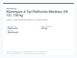 Alüminyum A Tipi Platformlu Merdiven, EN 131, 150 kg