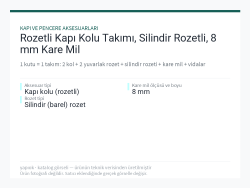 Rozetli Kapı Kolu Takımı, Silindir Rozetli, 8 mm Kare Mil