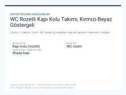 WC Rozetli Kapı Kolu Takımı, Kırmızı-Beyaz Göstergeli