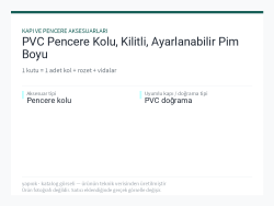 PVC Pencere Kolu, Kilitli, Ayarlanabilir Pim Boyu