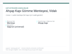 Ahşap Kapı Gömme Menteşesi, Vidalı
