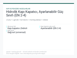 Hidrolik Kapı Kapatıcı, Ayarlanabilir Güç Sınıfı (EN 2-4)