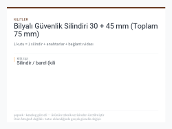 Bilyalı Güvenlik Silindiri 30 + 45 mm (Toplam 75 mm)
