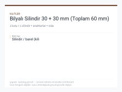 Bilyalı Silindir 30 + 30 mm (Toplam 60 mm)