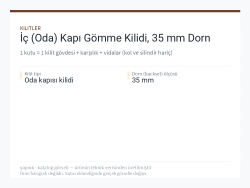 İç (Oda) Kapı Gömme Kilidi, 35 mm Dorn