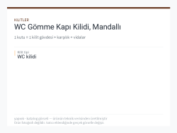 WC Gömme Kapı Kilidi, Mandallı