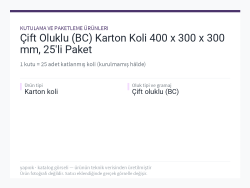 Çift Oluklu (BC) Karton Koli 400 x 300 x 300 mm, 25li Paket