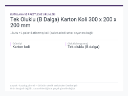 Tek Oluklu (B Dalga) Karton Koli 300 x 200 x 200 mm