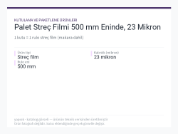 Palet Streç Filmi 500 mm Eninde, 23 Mikron