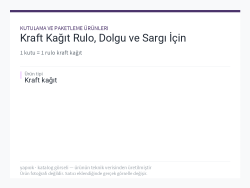 Kraft Kağıt Rulo, Dolgu ve Sargı İçin