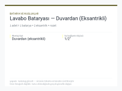 Lavabo Bataryası — Duvardan (Eksantrikli)