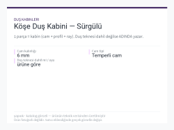 Köşe Duş Kabini — Sürgülü