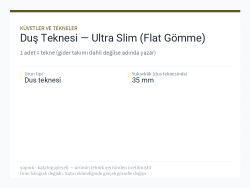 Duş Teknesi — Ultra Slim (Flat Gömme)