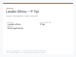 Lavabo Sifonu — P Tipi