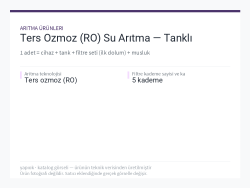 Ters Ozmoz (RO) Su Arıtma — Tanklı