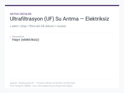 Ultrafiltrasyon (UF) Su Arıtma — Elektriksiz