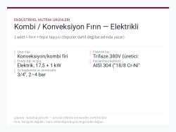 Kombi / Konveksiyon Fırın — Elektrikli