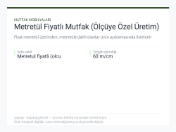 Metretül Fiyatlı Mutfak (Ölçüye Özel Üretim)