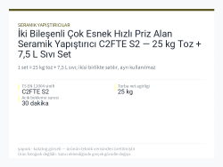 İki Bileşenli Çok Esnek Hızlı Priz Alan Seramik Yapıştırıcı C2FTE S2 — 25 kg Toz + 7,5 L Sıvı Set