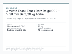 Çimento Esaslı Esnek Derz Dolgu CG2 — 6–20 mm Derz, 20 kg Torba