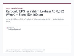 Karbonlu EPS Isı Yalıtım Levhası λD 0,032 W/mK — 5 cm, 50×100 cm
