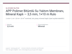 APP Polimer Bitümlü Su Yalıtım Membranı, Mineral Kaplı — 3,5 mm, 1×10 m Rulo