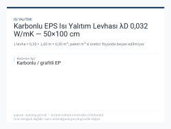 Karbonlu EPS Isı Yalıtım Levhası λD 0,032 W/mK — 50×100 cm