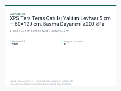 XPS Ters Teras Çatı Isı Yalıtım Levhası 5 cm — 60×120 cm, Basma Dayanımı ≥200 kPa