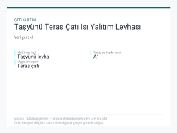 Taşyünü Teras Çatı Isı Yalıtım Levhası