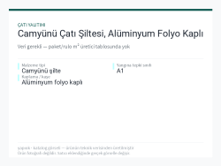 Camyünü Çatı Şiltesi, Alüminyum Folyo Kaplı