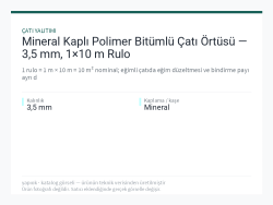 Mineral Kaplı Polimer Bitümlü Çatı Örtüsü — 3,5 mm, 1×10 m Rulo
