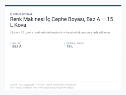 Renk Makinesi İç Cephe Boyası, Baz A — 15 L Kova
