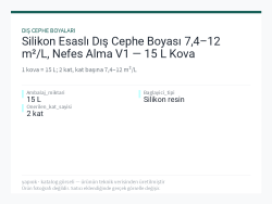 Silikon Esaslı Dış Cephe Boyası 7,4–12 m²/L, Nefes Alma V1 — 15 L Kova