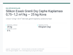 Silikon Esaslı Grenli Dış Cephe Kaplaması 0,75–1,2 m²/kg — 25 kg Kova
