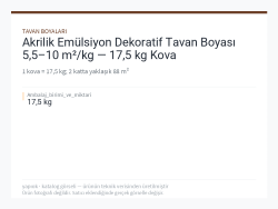 Akrilik Emülsiyon Dekoratif Tavan Boyası 5,5–10 m²/kg — 17,5 kg Kova