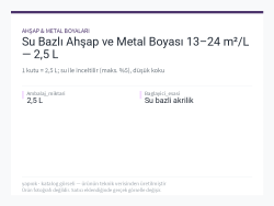 Su Bazlı Ahşap ve Metal Boyası 13–24 m²/L — 2,5 L