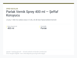 Parlak Vernik Sprey 400 ml — Şeffaf Koruyucu