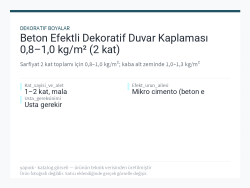 Beton Efektli Dekoratif Duvar Kaplaması 0,8–1,0 kg/m² (2 kat)