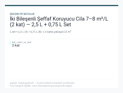 İki Bileşenli Şeffaf Koruyucu Cila 7–8 m²/L (2 kat) — 2,5 L + 0,75 L Set