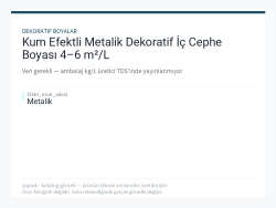 Kum Efektli Metalik Dekoratif İç Cephe Boyası 4–6 m²/L