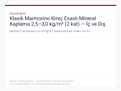 Klasik Marmorino Kireç Esaslı Mineral Kaplama 2,5–3,0 kg/m² (2 kat) — İç ve Dış