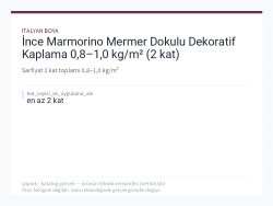 İnce Marmorino Mermer Dokulu Dekoratif Kaplama 0,8–1,0 kg/m² (2 kat)