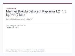 Mermer Dokulu Dekoratif Kaplama 1,2–1,5 kg/m² (2 kat)