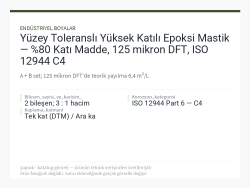 Yüzey Toleranslı Yüksek Katılı Epoksi Mastik — %80 Katı Madde, 125 mikron DFT, ISO 12944 C4