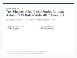 Tek Bileşenli Alkid Çinko Fosfat Antipas Astar — %49 Katı Madde, 40 mikron DFT