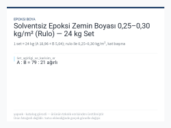 Solventsiz Epoksi Zemin Boyası 0,25–0,30 kg/m² (Rulo) — 24 kg Set