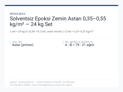 Solventsiz Epoksi Zemin Astarı 0,35–0,55 kg/m² — 24 kg Set